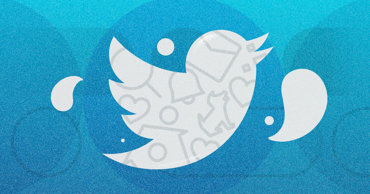 The Twitter logo against a teal background