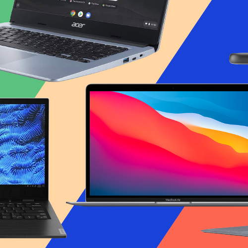 Best laptop for kids header image with colorful background