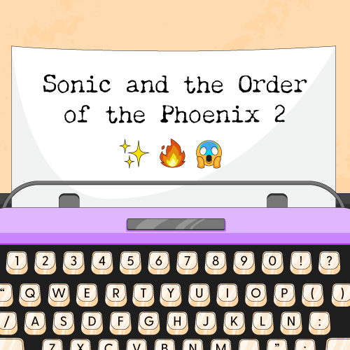 What is fan fiction header image with typewriter