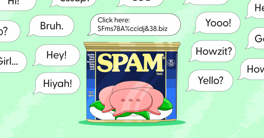 How to stop spam texts with image of canned Spam