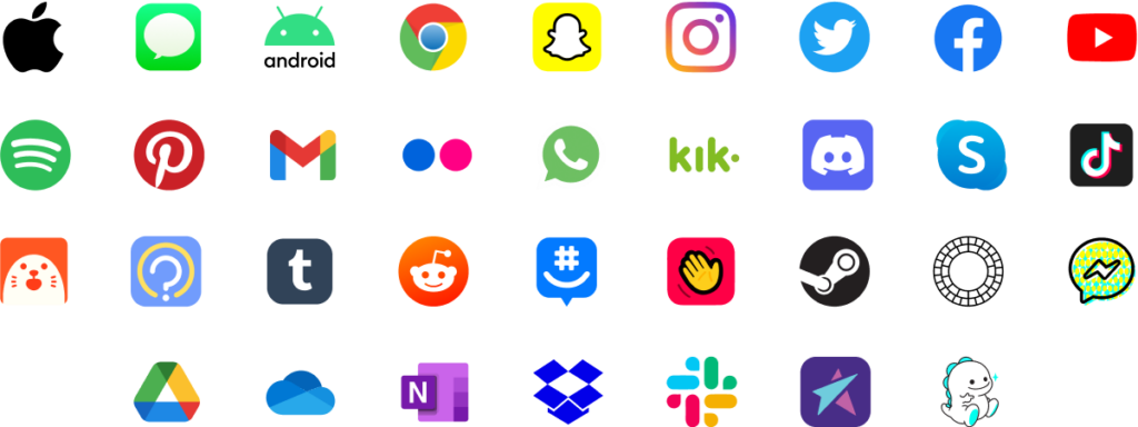 Parental controls for apps like Snapchat, Twitter, Facebook, YouTube, Spotify, Pinterest, Tumblr, Kik, Holla